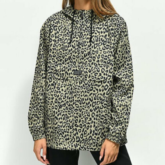 Obey Jackets & Blazers - Obey Hooded Anorak "Sienna" Khaki Leopard